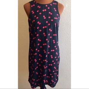 🔵 3/$20 NEW Black with Cherry Print Sheath Dress